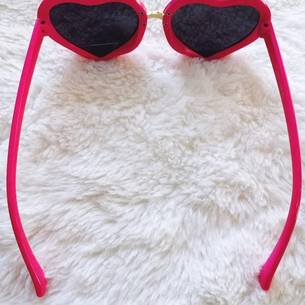 Pixie Pink Girl Heart-shape Sunglasses